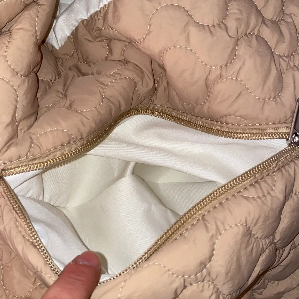 Pet Carrier Backpack Dog Cat Front Backpack Chest Carrier quilted tan cream